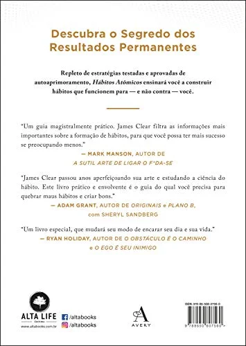 Livro Hábitos Atômicos James Clear
