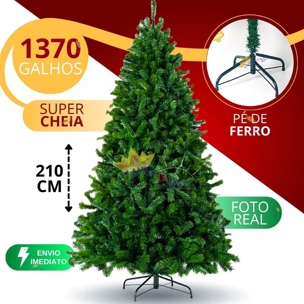 Tudo O Que Você Precisa Saber Sobre Árvore De Natal: Guias, Dicas E Ideias Árvore De Natal 210Cm 1370 Galhos