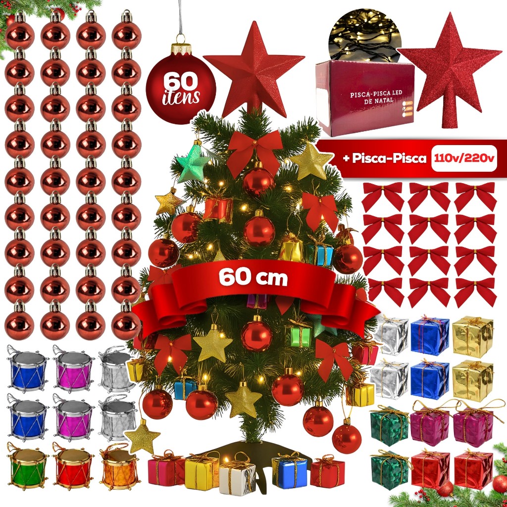 Tudo O Que Você Precisa Saber Sobre Árvore De Natal: Guias, Dicas E Ideias Árvore De Natal Pequena 60Cm Com Decoração Completa