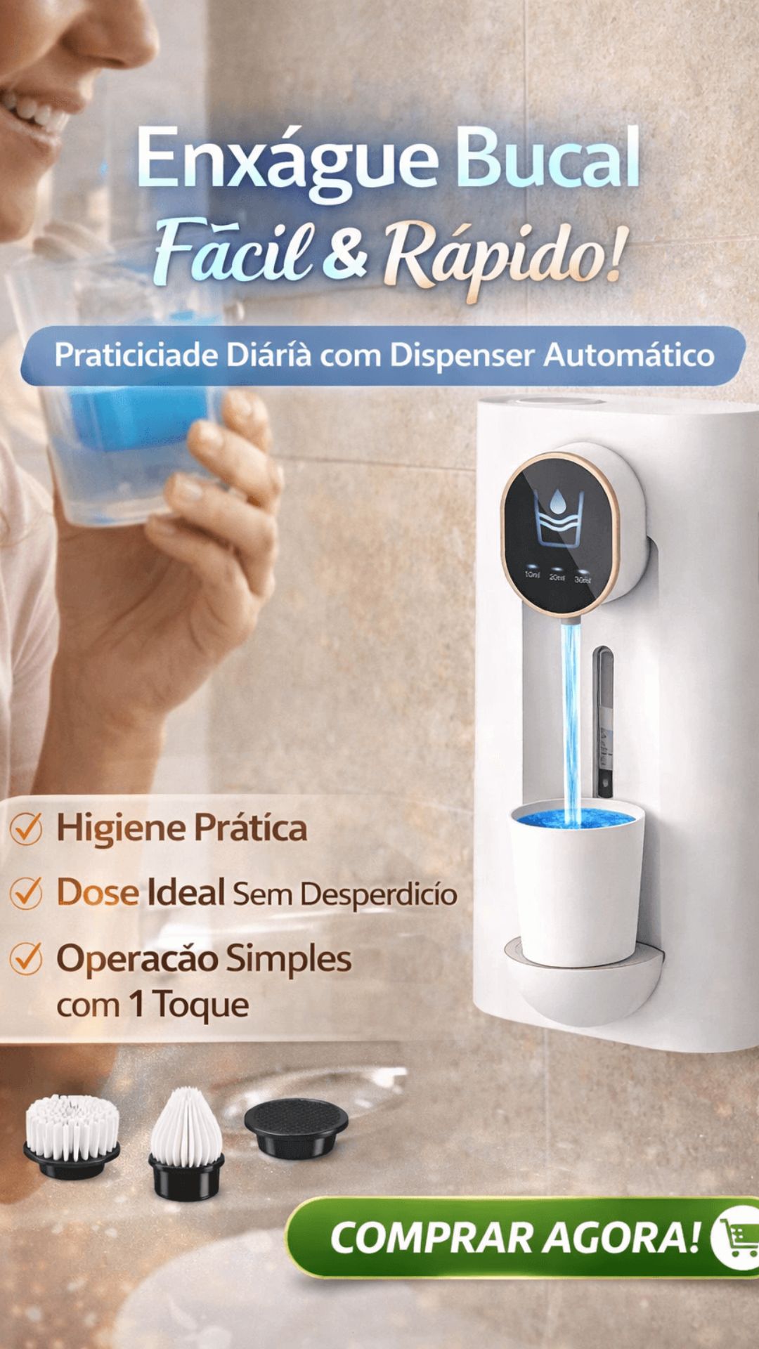 dispenser enxaguante bucal