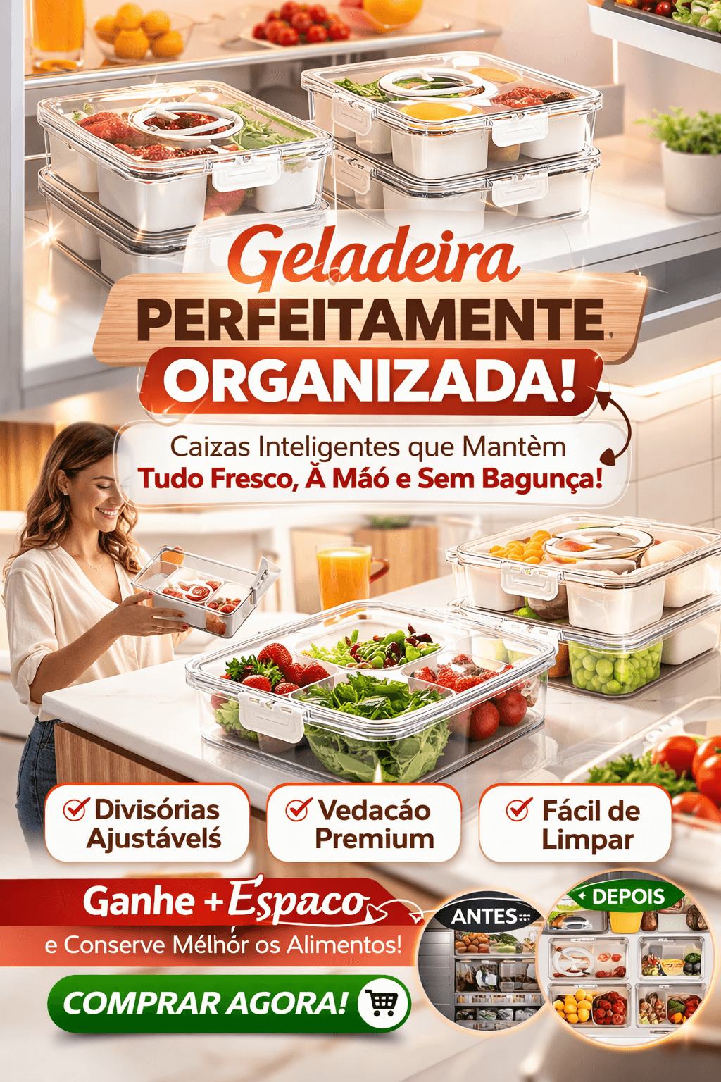 Organizador De Geladeira Organizador De Geladeira