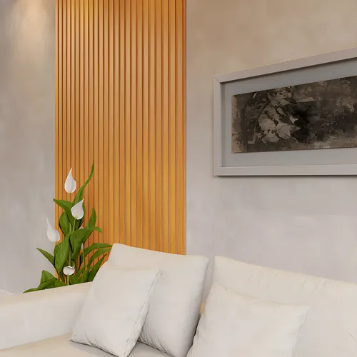 20 Placas Adesiva Ripado Mdf Revestimento Decorativo