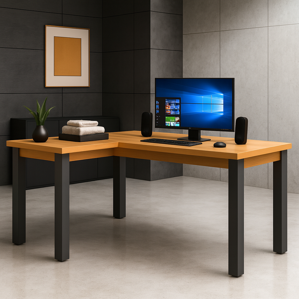 Escrivaninha Em L Multiuso