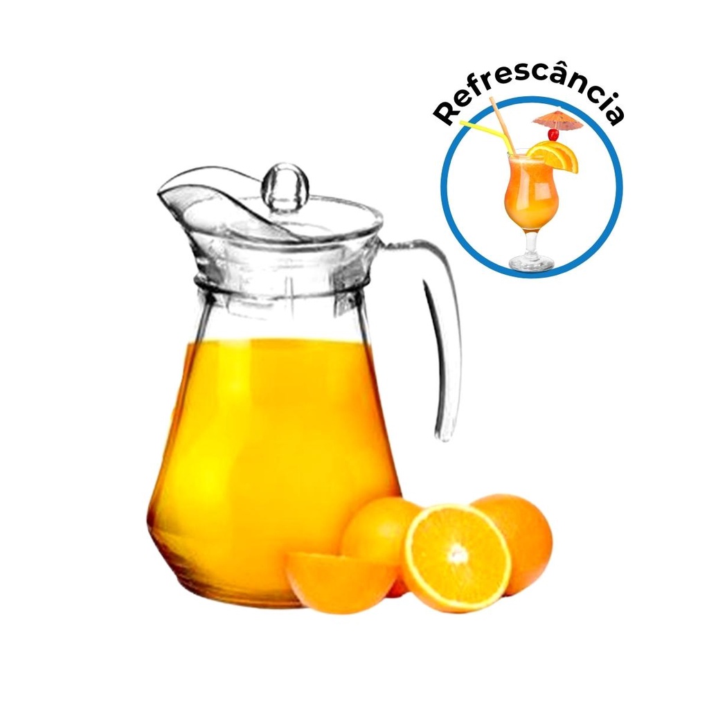 Jarra De Vidro Com Tampa Flora 1,5L