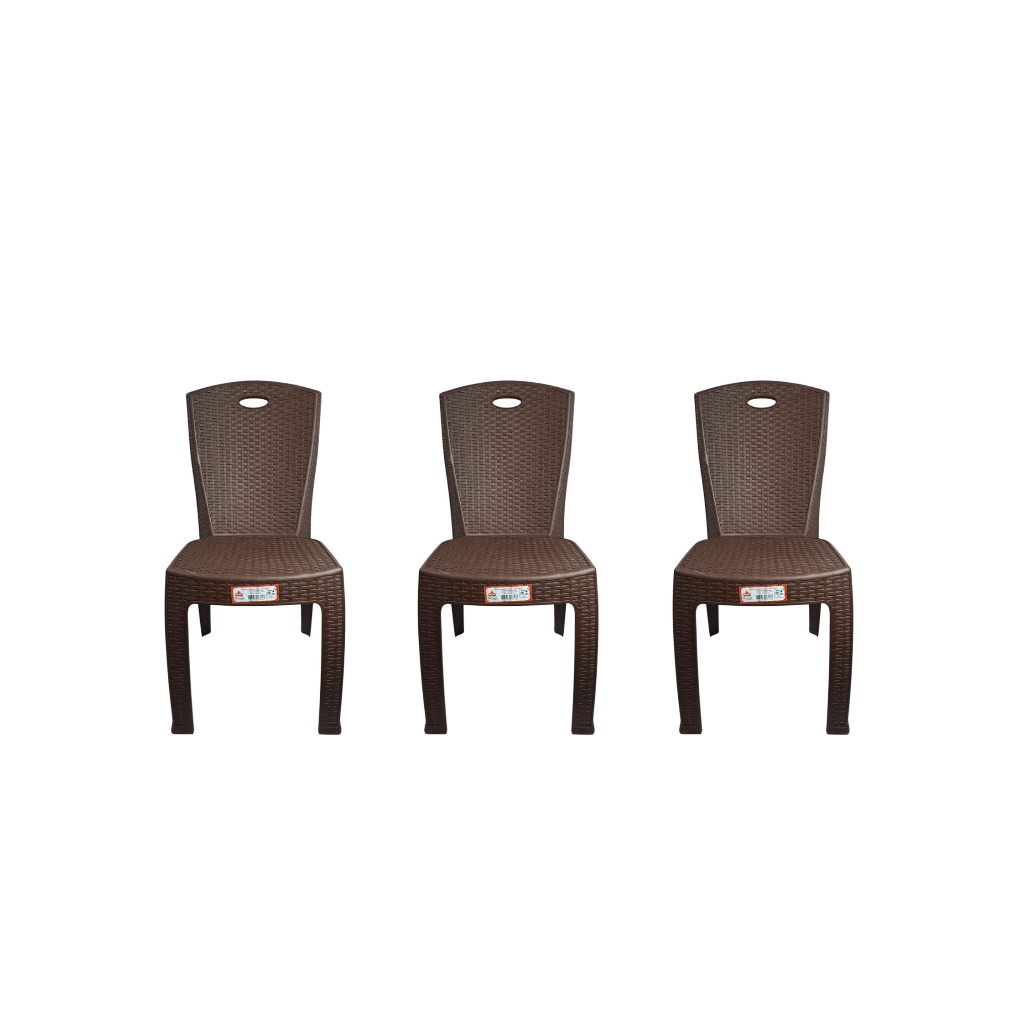 Kit 3 Cadeiras Bistro Rattan Cairo Jardim Área Externa