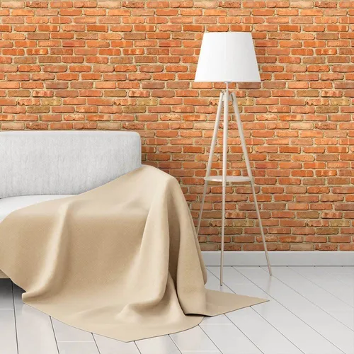Papel De Parede Adesivo Lavável Tijolo